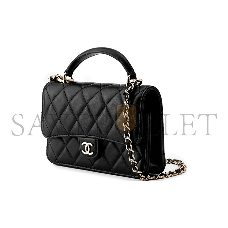 CHANEL 23P WOC CHAIN FLAP SHEEP LEATHER HAND CROSSBODY BAG MINI AP3226 (17*10*4cm)